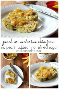 3 Ingredient Peach or Nectarine Chia Jam | Cook It Up Paleo