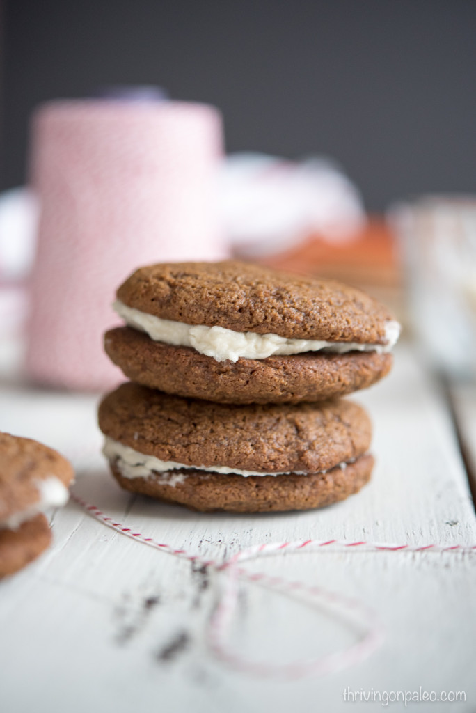 Paleo Molasses Cookies Sandwiches - guest post from Michelle of Thriving on Paleo