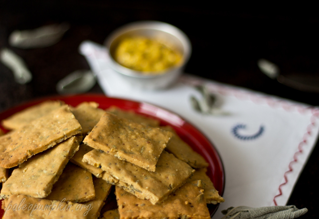 Paleo Crackers with Mustard and Sage - guest post from Irena of Paleo Pumpkin | Cook It Up Paleo