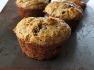 Paleo Banana Muffins with Chocolate Chunks (nut and coconut free) | Cook It Up Paleo