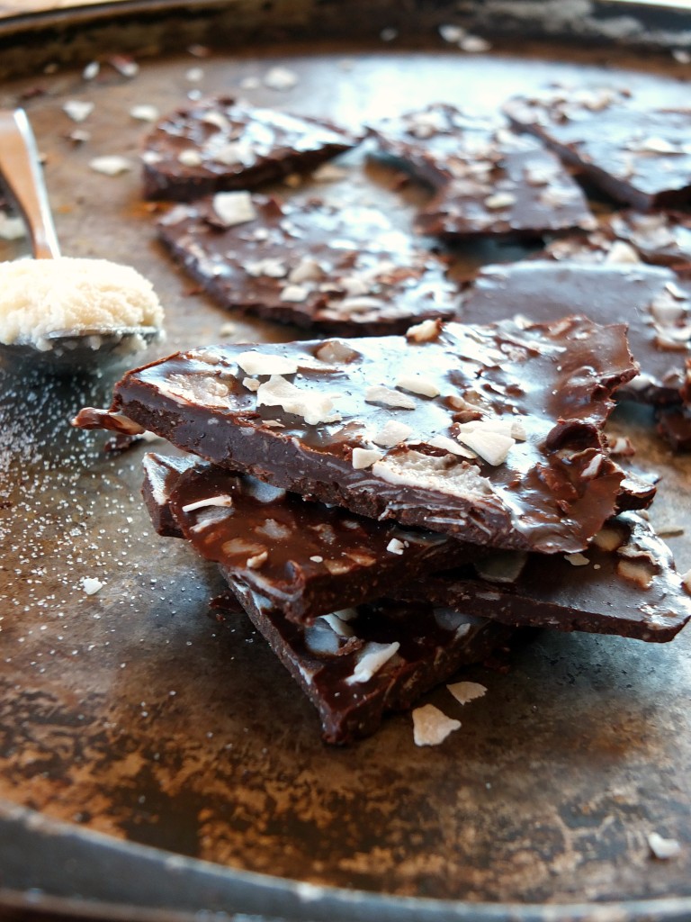 Paleo Chocolate Bark with Coconut and Sea Salt | Cook It Up Paleo