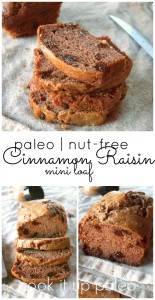 Paleo Cinnamon Raisin Bread (Mini Loaf) | Cook It Up Paleo